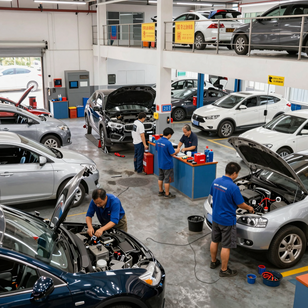 Busy Auto Repair Shop
