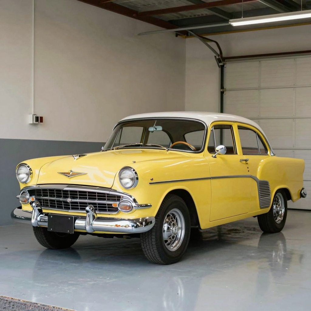 A beautifully restored classic vehicle showcasing the quality of auto restoration